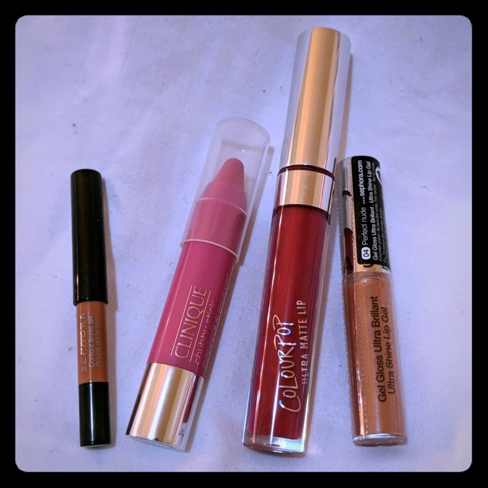 BRAND NEW Clinique, Colourpop, and Sephora Lip Set